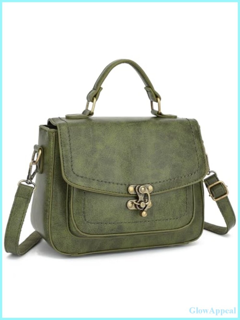 Quilted PU Leather Crossbody Bag Mini Purse Adjustable Strap